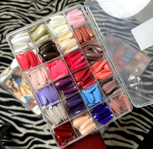 576 pcs colour full Acrylic cover nails